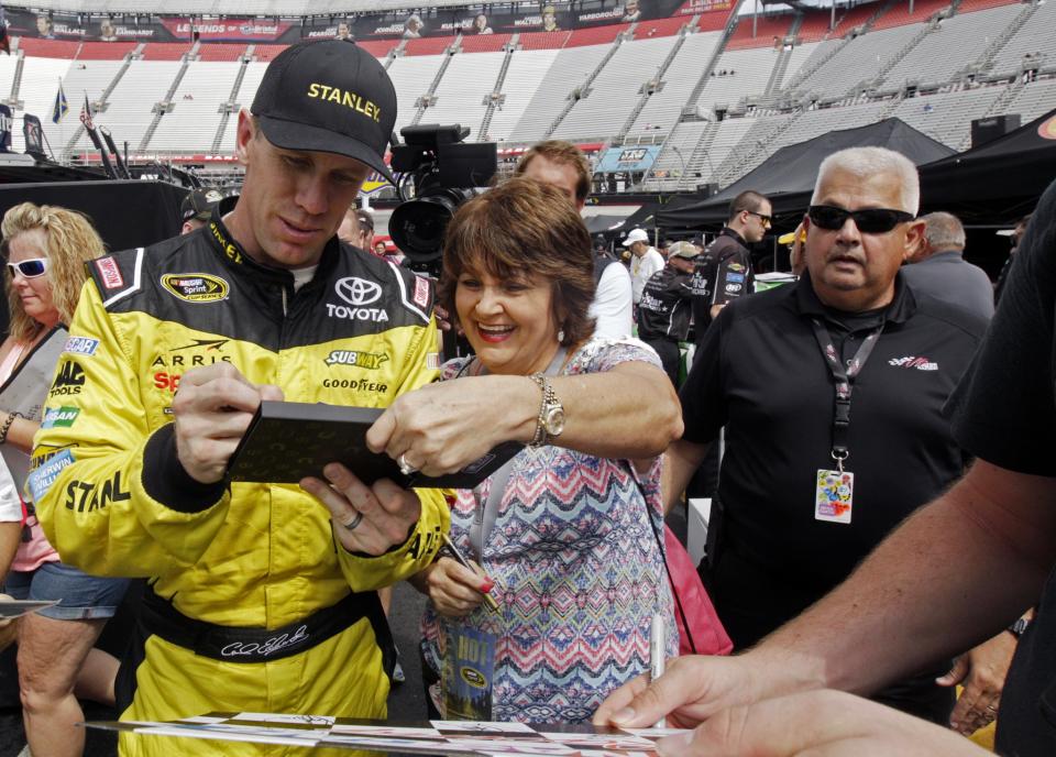 Carl Edwards got his fifth pole of the season at Bristol on Friday (AP).