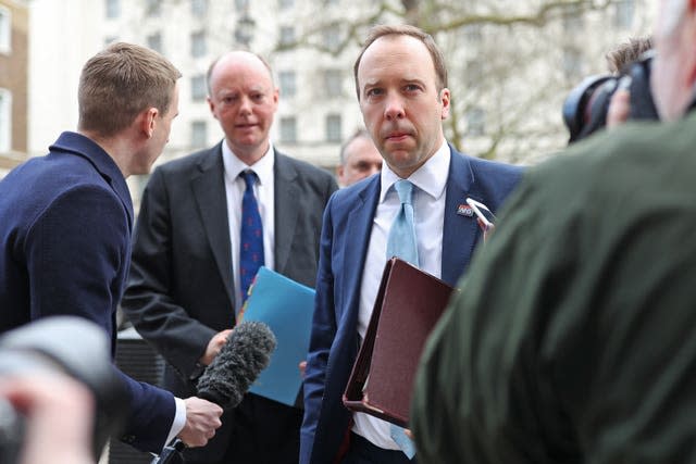 Matt Hancock (right) and Sir Chris Whitty 