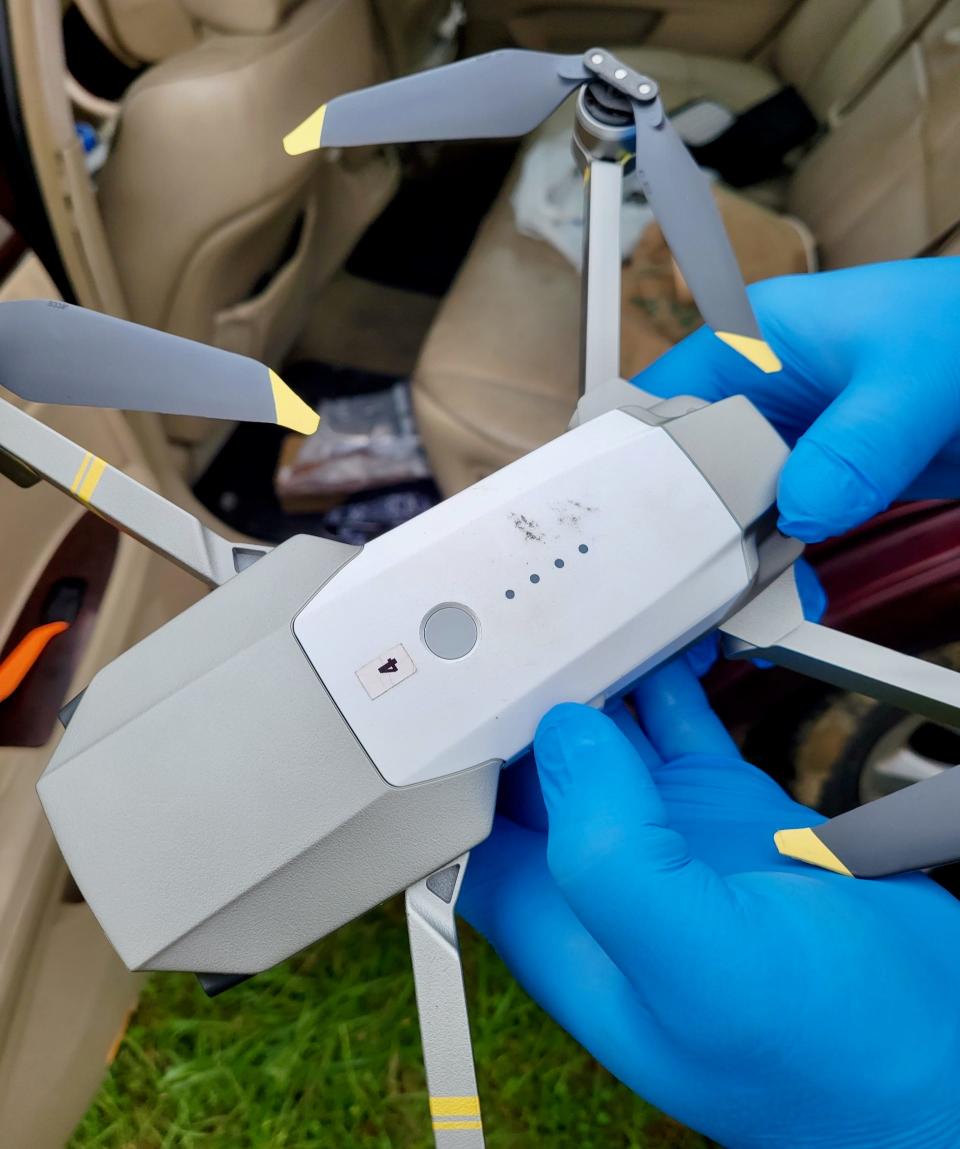 One of the drones authorities confiscated from a months-long investigation, which started in 2022, into smuggling contraband into Roxbury Correctional Institution south of Hagerstown.