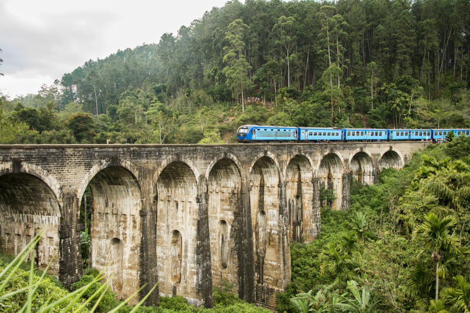 Nine Arches Bridge also called the Bridge in the Sky is a bridge in Sri Lanka and it is one of the best examples of colonial-era railway construction in the country.