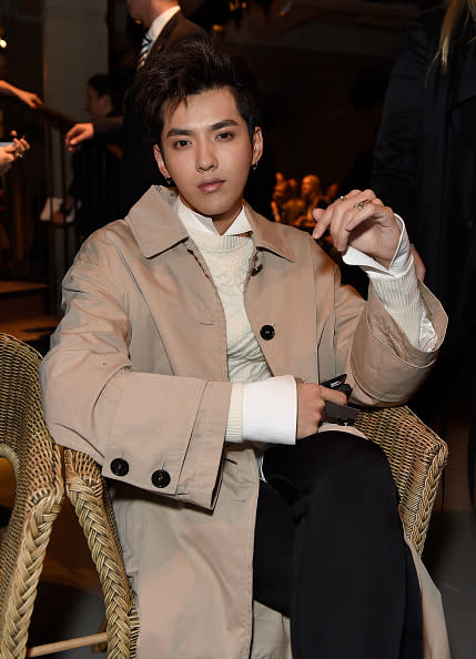 <p><strong>Burberry Spring 2017</strong> Chinese singer Kris Wu at Burberry Spring 2017 show in London <em>(Photo: Getty Images)</em> </p>