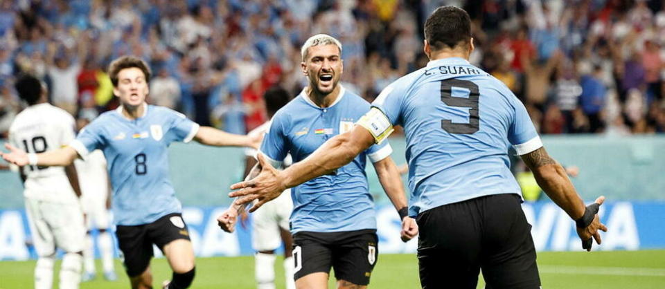 Giorgian de Arrascaeta remet l'Uruguay à l'endroit dans cette Coupe du monde.  - Credit:KHALED DESOUKI / AFP