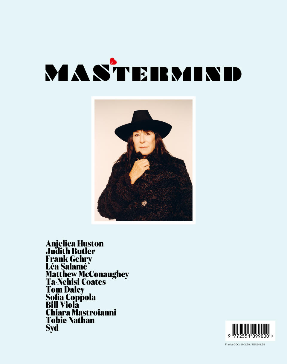 Anjelica Huston is on the cover of the latest issue of Mastermind. - Credit: Courtesy