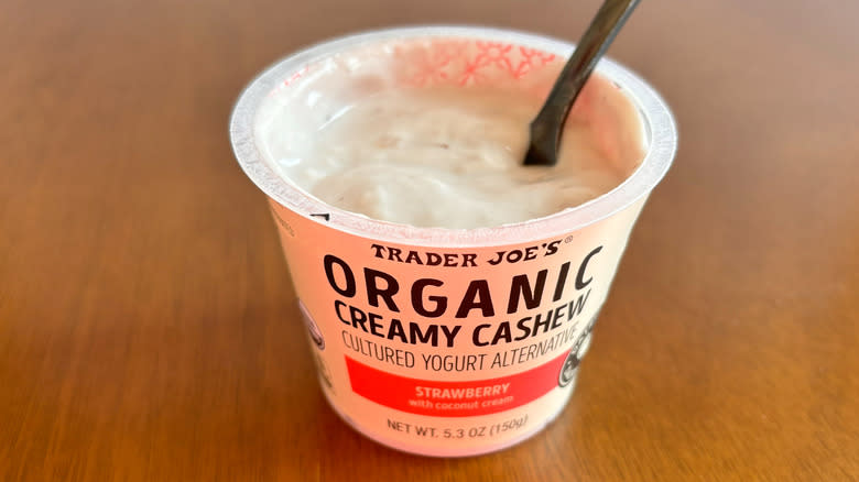 Trader Joe's strawberry cashew yogurt