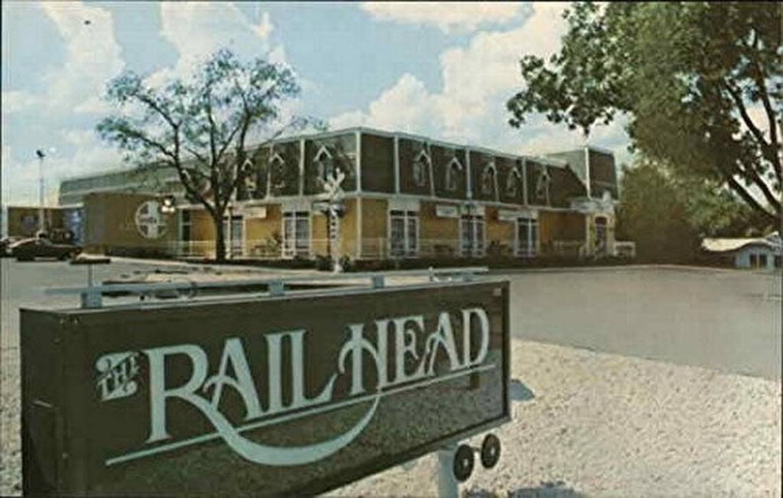 Randy Brooks first sang “Grandma Got Run Over By a Reindeer” 40 years ago in Dallas at a now-gone Greenville Avenue steakhouse and lounge, the Railhead, seen in this commercial postcard.