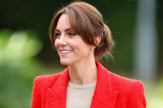 <p> Max Mumby/Indigo/Getty</p> Kate Middleton visiting children with special educational needs in Sittingbourne, UK on September 27, 2023