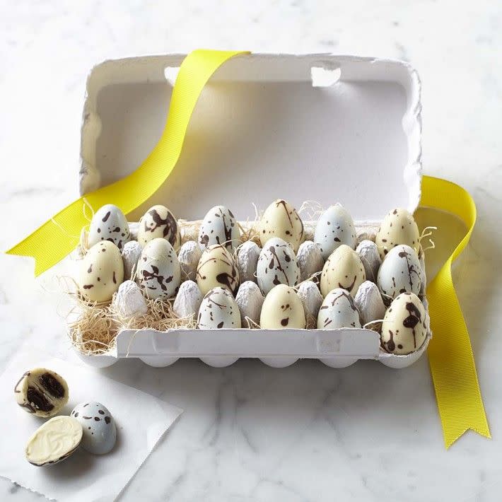 <p><a href="https://go.redirectingat.com?id=74968X1596630&url=https%3A%2F%2Fwww.williams-sonoma.com%2Fproducts%2Fassorted-quail-and-robin-chocolate-eggs&sref=https%3A%2F%2Fwww.thepioneerwoman.com%2Fholidays-celebrations%2Fgifts%2Fg35449796%2Fbest-chocolate-easter-eggs%2F" rel="nofollow noopener" target="_blank" data-ylk="slk:Shop Now;elm:context_link;itc:0;sec:content-canvas" class="link ">Shop Now</a></p><p>Knipschildt Hazelnut & Caramel Chocolate Eggs</p><p>williams-sonoma.com</p><p>$31.95</p><span class="copyright">Williams Sonoma</span>