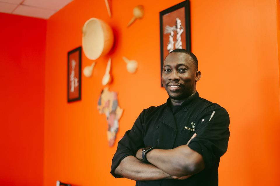 Bala Tounkara is a co-owner of Mande Dibi West African BBQ-Grill, which opened March 12 at 6825 Winchester Road. The restaurant fuses the flavors of Mali and Memphis.