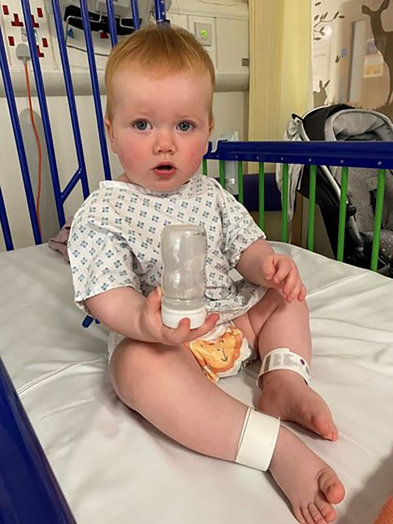 Opal, shown here prior to her operation, can now hear unaided for the first time in her life. Cambridge University Hospitals NHS Foundation Trust