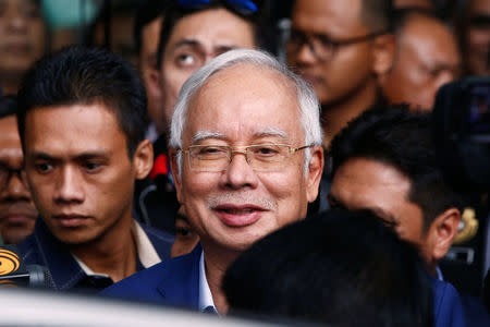 Malaysia's former prime minister Najib Razak leaves after giving a statement to the Malaysian Anti-Corruption Commission (MACC) in Putrajaya, Malaysia May 22, 2018. REUTERS/Lai Seng Sin