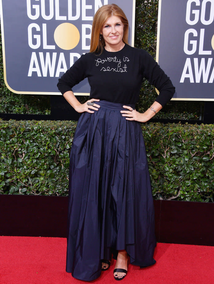 Connie Britton Claps Back At Her Golden Globes Poverty Is Sexist Sweater Critics 