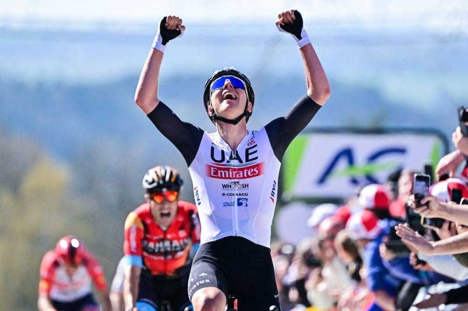 Tadej Pogačar (UAE Team Emirates) wins the 2023 La Flèche Wallonne