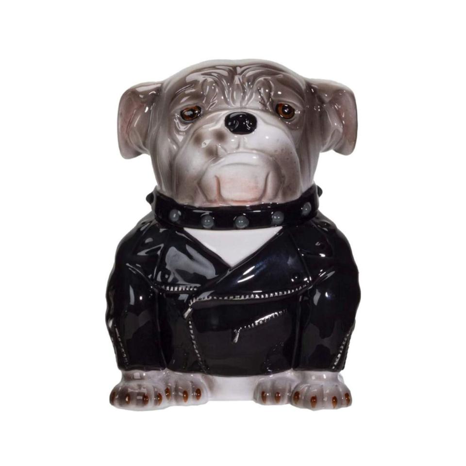 11) Ebros Rocker Bulldog Ceramic Cookie Jar