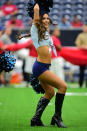 <p>The Houston Texans cheerleaders rev up the crowd in a salute to service during the football game between the Indianapolis Colts and the Houston Texans on November 5, 2017 at NRG Stadium in Houston, Texas. (Photo by Ken Murray/Icon Sportswire) </p>