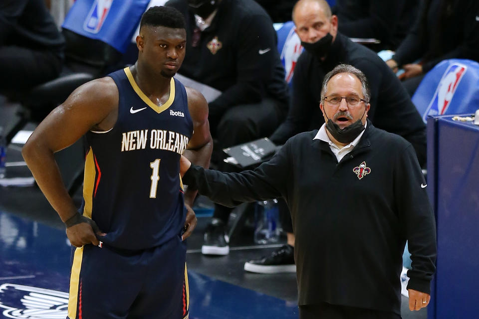 Stan Van Gundy coaches rising New Orleans Pelicans star Zion Williamson for one season. (Jonathan Bachman/Getty Images)