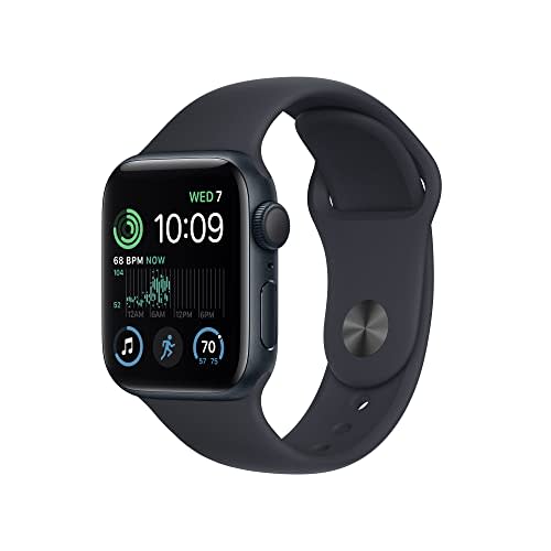 Apple Watch SE (2nd Gen) [GPS 40mm] Smart Watch w/Midnight Aluminum Case & Midnight Sport Band…