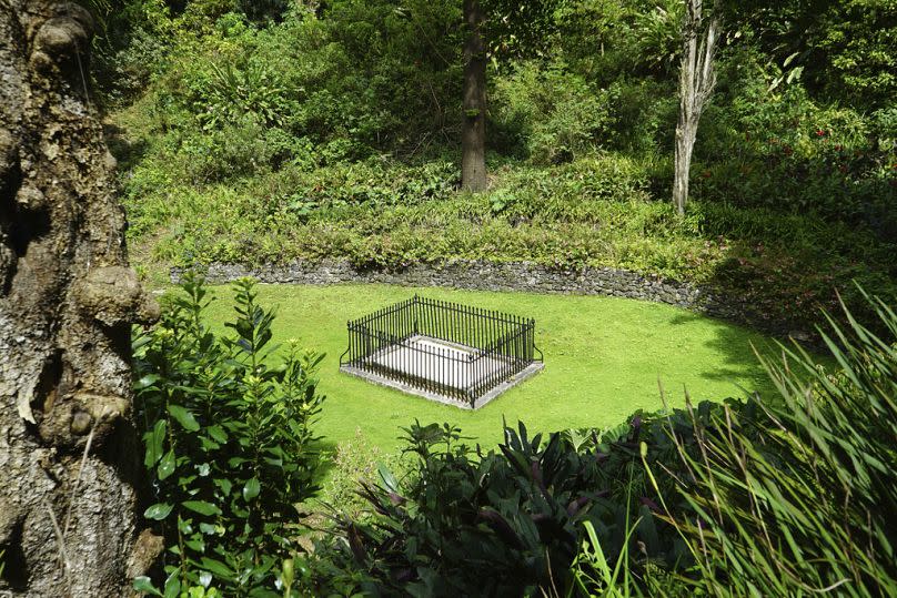 The site of Napoleon Bonaparte's tomb, known as the Valley of the Tomb, is seen on the British overseas territory