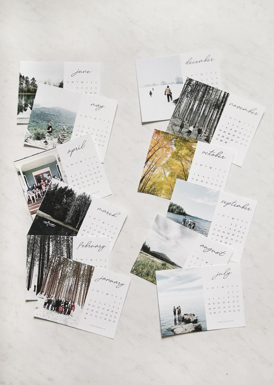 diy fathers day gifts printable photo calendar