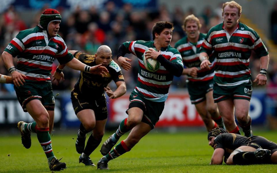 Tigers scrum half Ben Youngs breaks through a tackle during the Heineken Cup Round 6 Pool 3 match between Ospreys and Leicester Tigers at Liberty Stadium on January 23, 2010 in Swansea, Wales. - GETTY IMAGES