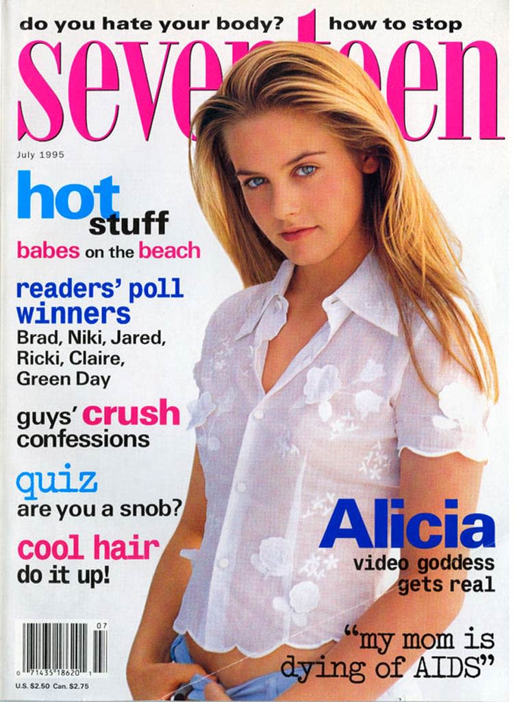 <b>Alicia Silverstone, 1995</b> The year "Clueless" came out, Alicia Silverstone was the number one "it girl." Now, the 34-year-old actress favorite role is playing mom to her baby boy named Bear Blu Jarecki. <a href="http://www.seventeen.com/fun/articles/cover-star-poses?link=rel&dom=yah_omg&src=syn&con=art&mag=svn " rel="nofollow noopener" target="_blank" data-ylk="slk:How to Take a Great Photo Every Time;elm:context_link;itc:0;sec:content-canvas" class="link ">How to Take a Great Photo Every Time</a> Courtesy Seventeen