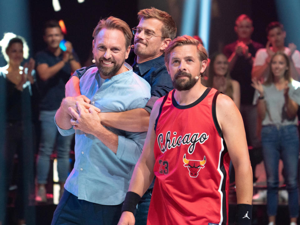 Steven Gätjen, Joko Winterscheidt und Klaas Heufer-Umlauf im Finale der Show (Bild: ProSieben / Jens Hartmann)