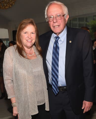 <p>Jamie McCarthy/Getty</p> Bernie and Jane Sanders in 2016