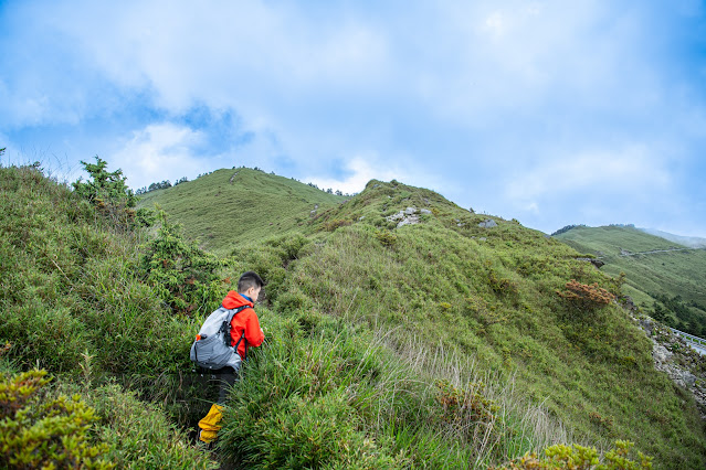 從昆陽上合歡南峰，步道為原始山徑，稍微有爬升，但不會太難走。