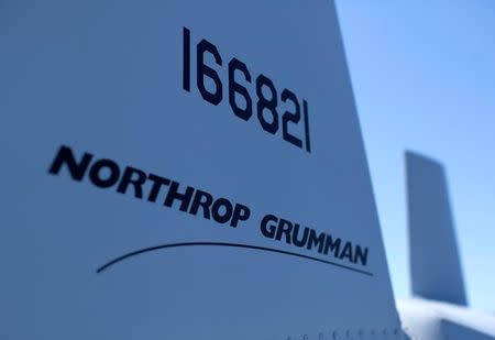 A UAV helicopter build by Northrop Gruman is on deck aboard the soon to be commissioned littoral combat ship USS Coronado during a media tour in Coronado, California April 3, 2014. REUTERS/Mike Blake/File Photo