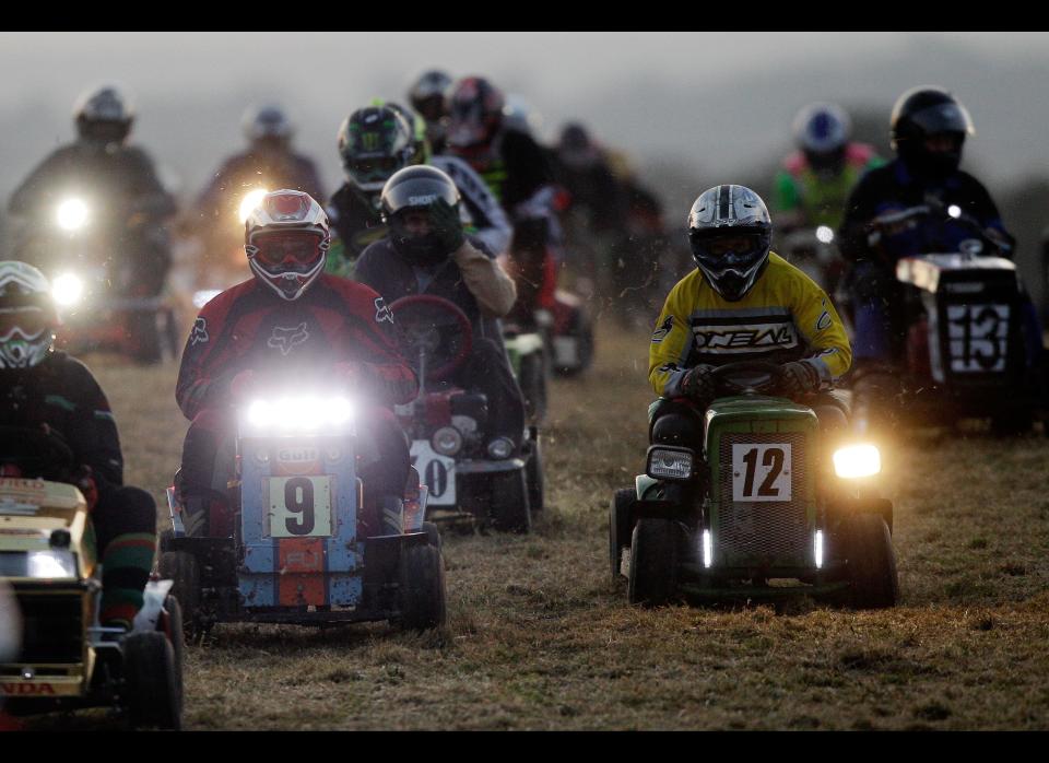 Competitors race in the 12-hour Lawn Mower Endurance Race on September 24, 2011 in Billingshurst, England. First started in 1973 as a motorsport that would be accessible to as many as possible, this year's competition included more than 30 teams including some from South Africa, America and Luxembourg.