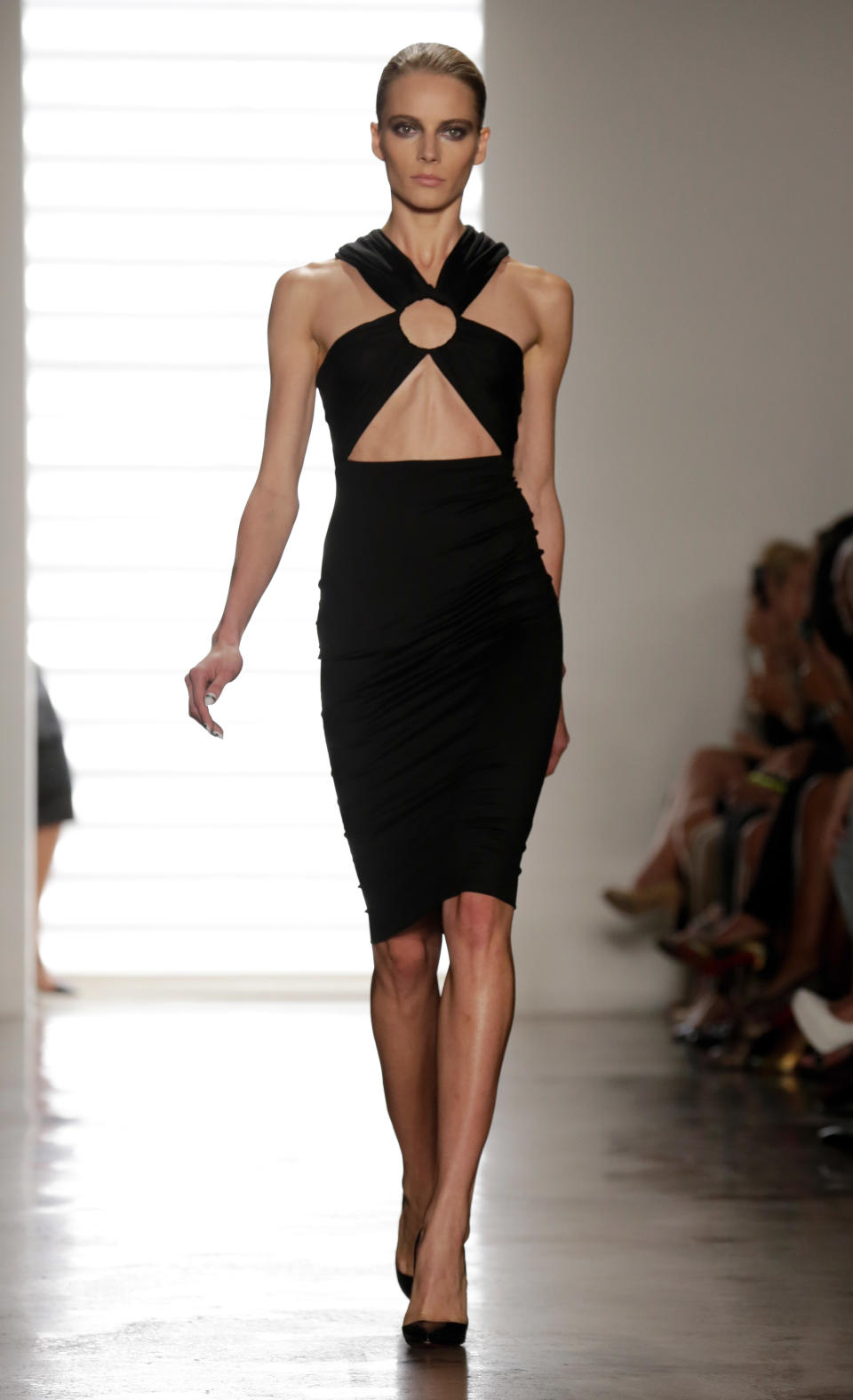 The Cushnie et Ochs Spring 2014 collection is modeled during Fashion Week in New York, Friday, Sept. 6, 2013. (AP Photo/Richard Drew)