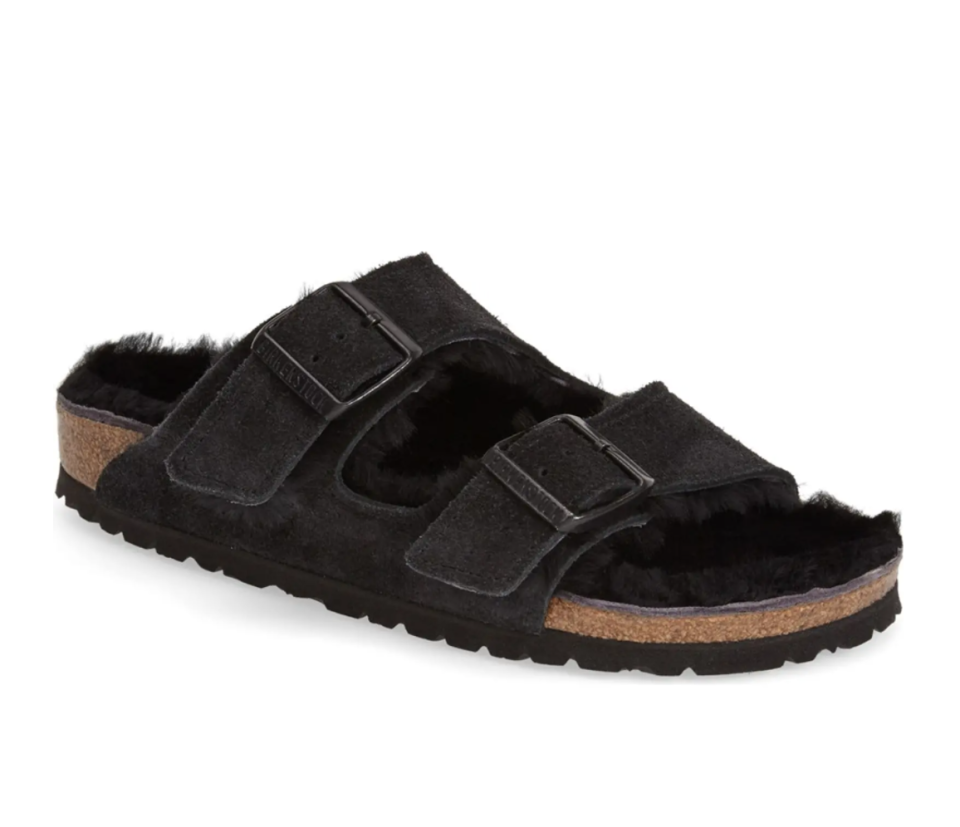 Arizona Genuine Shearling Lined Slide Sandal. Image via Nordstrom.