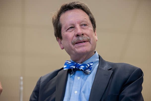 PHOTO: FDA Commissioner Dr. Robert Califf speaks at an event celebrating hearing aids being available over the counter at a Walgreens, Oct. 19, 2022, in Washington, D.C. (Nathan Posner/Anadolu Agency via Getty Images)