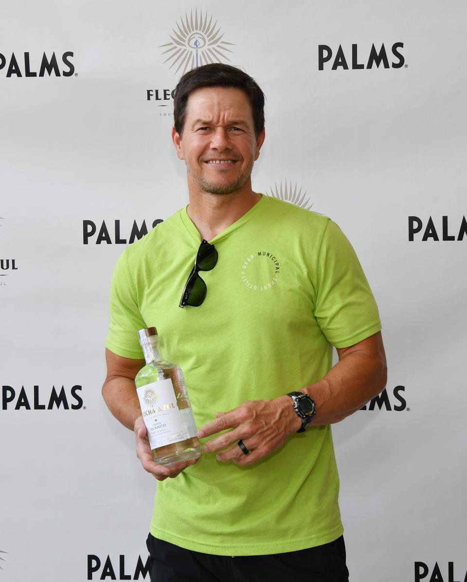 Mark Wahlberg showcases his Flecha Azul Tequila at SOAK Pool.