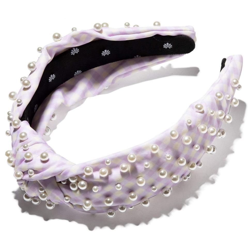 LAVENDER MULTI PEARL KNOTTED HEADBAND