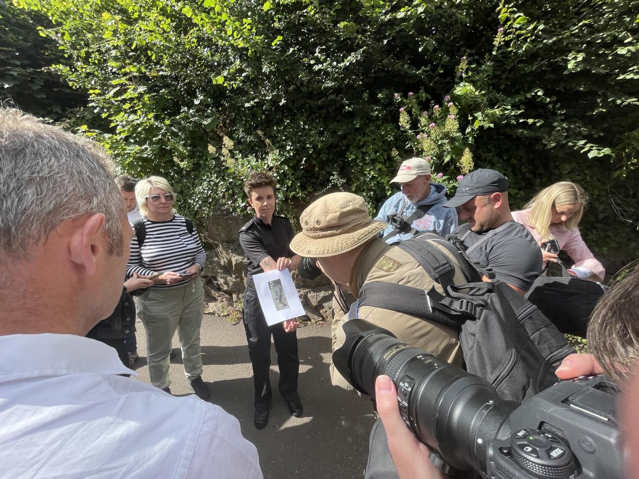 Acting Bristol Commander Vicks Hayward-Melen showed an image of the suspect to the media (Claire Hayhurst/PA)