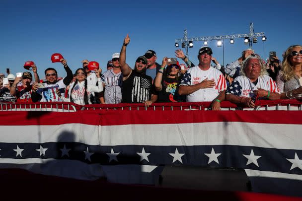 PHOTO: Supporters of former U.S. President Donald Trump attend his first campaign rally after announcing his candidacy for president in the 2024 election at an event in Waco, Texas, Mar. 25, 2023. (Leah Millis/Reuters)