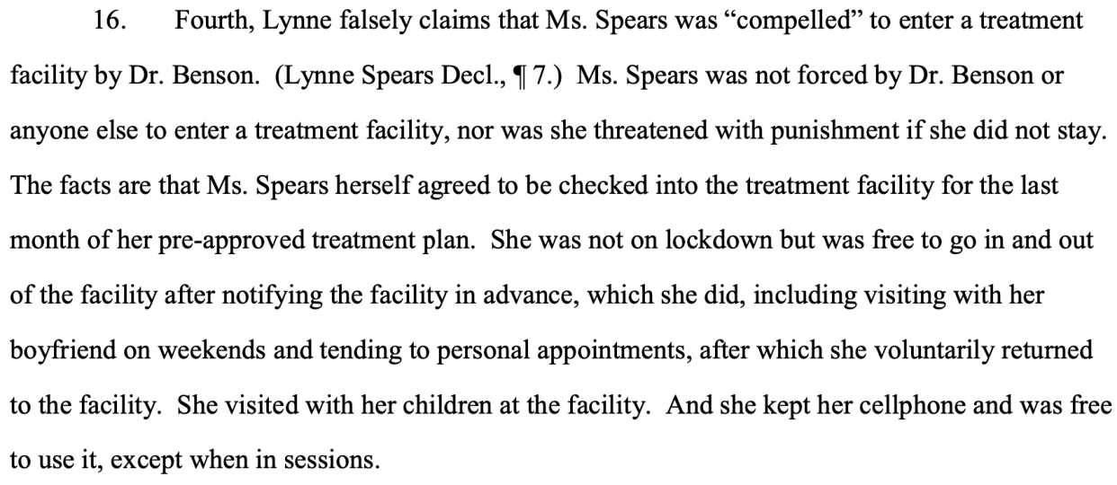 Jamie Spears filing (Credit: Los Angeles Superior Court)