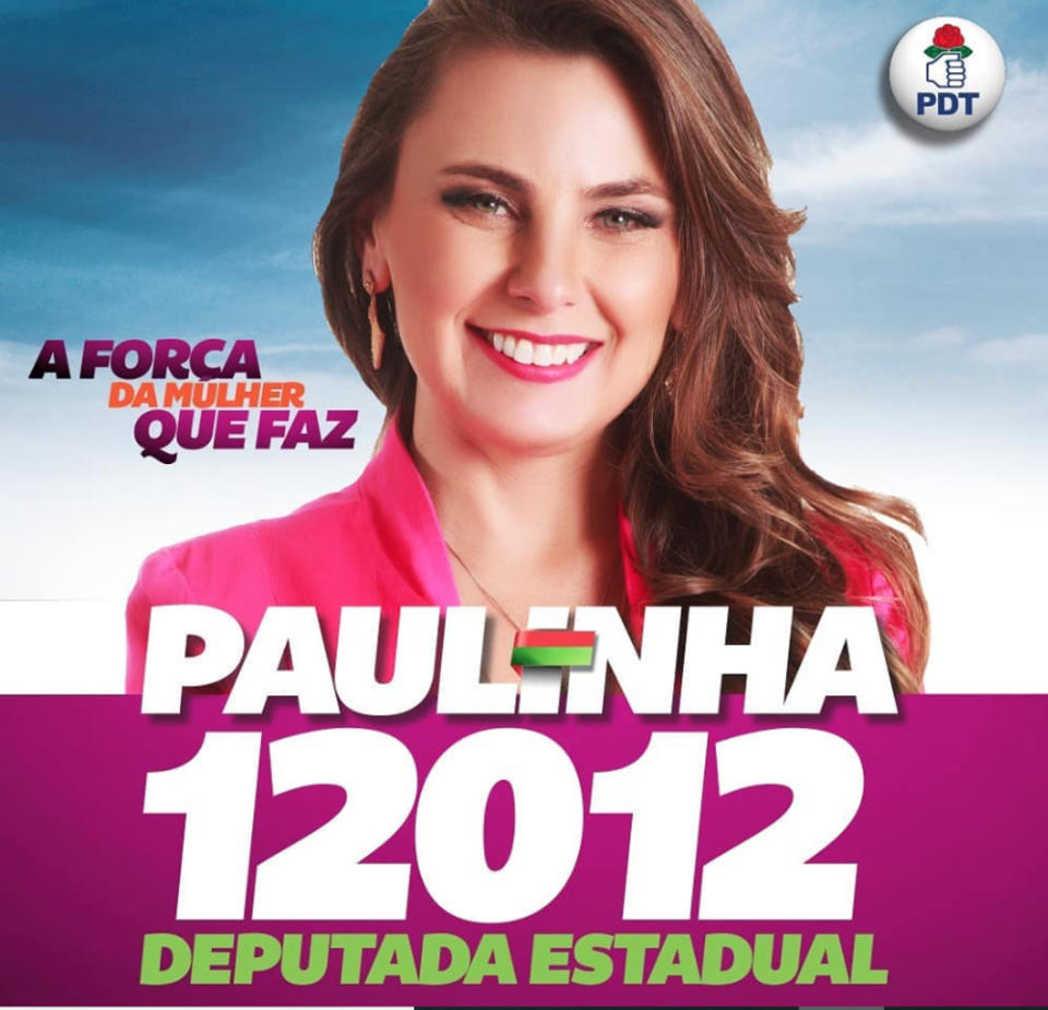 Propaganda electoral de la diputada estatal de Santa Catarina, estado al sur de Brasil, Ana Paula da Silva (Foto: Reproducción de su cuenta oficial en Instagram)