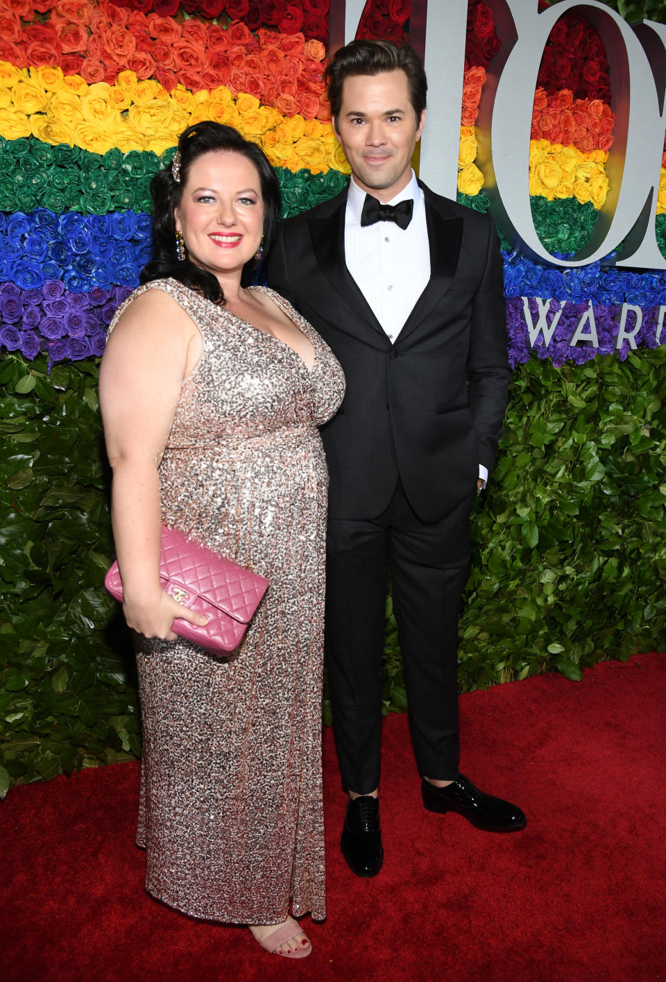 NEW YORK, NEW YORK - JUNE 09: Zuzanna Szadkowski and Andrew Rannells attend the 73rd Annual Tony Awards at Radio City Music Hall on June 09, 2019 in New York City. (Photo by Kevin Mazur/Getty Images for Tony Awards Productions)