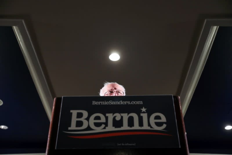 Democratic U.S. presidential candidate Senator Bernie Sanders hosts a climate rally in Iowa City