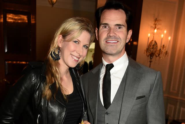 <p>David M. Benett/Dave Benett/Getty</p> Jimmy Carr and Karoline Copping attend The Academy Of Motion Pictures Arts & Sciences new members reception on October 14, 2015 in London, England.