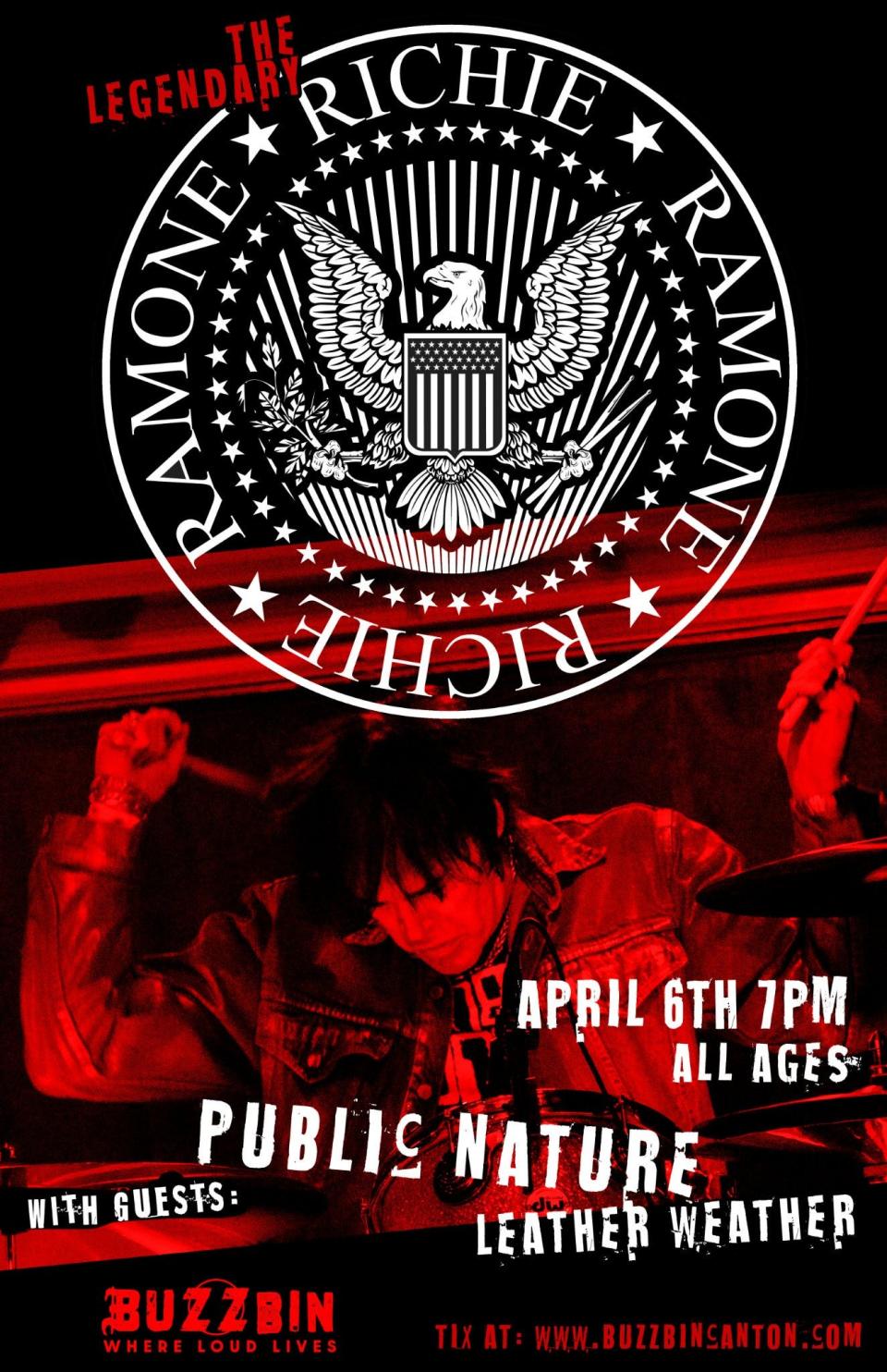 Richie Ramone, former drummer of the Ramones, will bring his punk rock band on Wednesday night to Canton's Buzzbin Art & Music Shop, 331 Cleveland Ave. NW. Tickets are available through the venue's website.