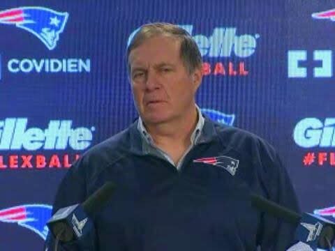 Patroits Coach Bill Belichick discusses practice balls and their condition