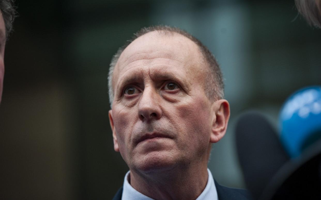 Vernon Unsworth takes questions from the media outside of the courthouse in Los Angeles, California - REX