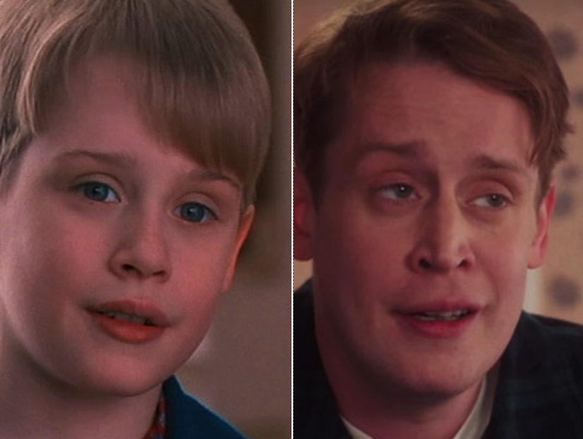 Macaulay antes y después como ‘Kevin’. HuffPost