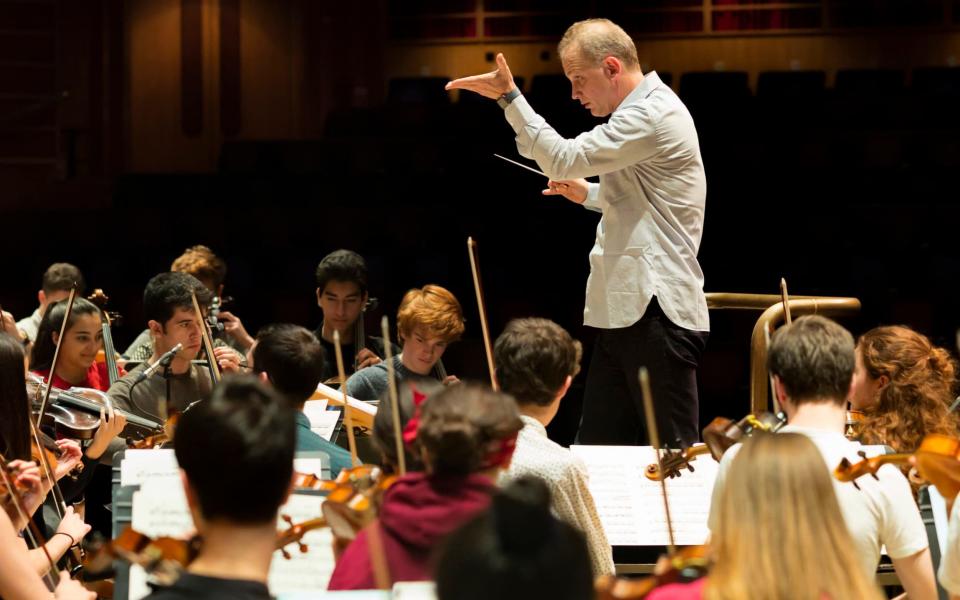 Carlos Miguel Prieto conducts the NYO - Credit: Nick Rutter