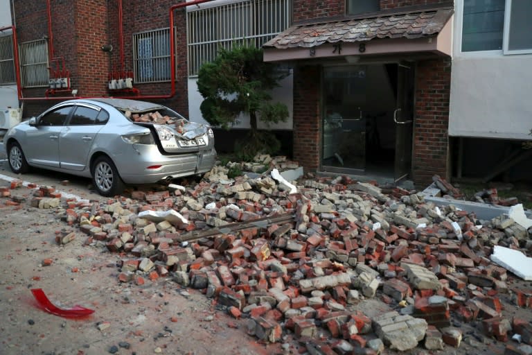 The quake -- the second-most powerful recorded in South Korea -- hit at a depth of nine kilometres (six miles) Wednesday, sparking alarm in the country that rarely experiences significant tremors