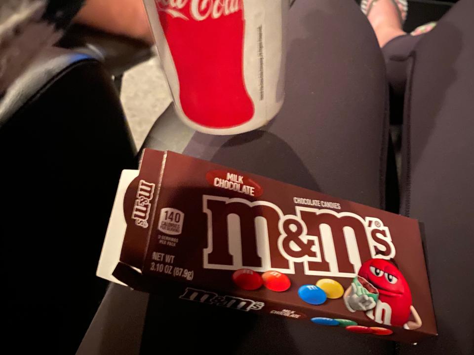 diet coke and M&ms