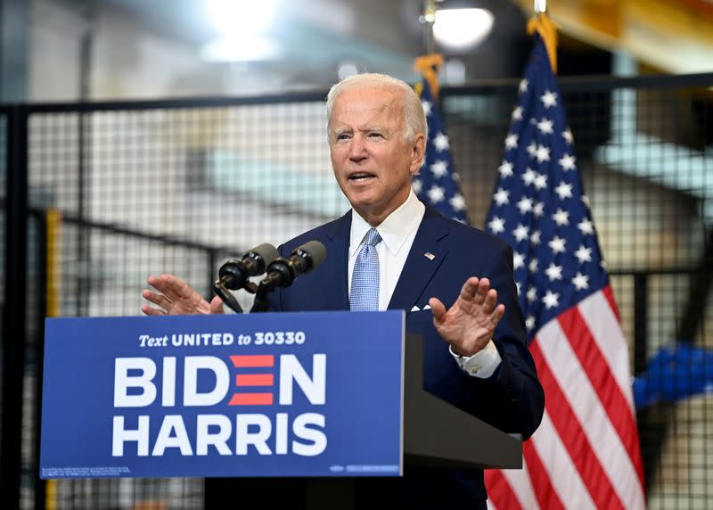 U.S. Democratic presidential nominee Joe Biden holds campaign event in Pittsburgh, Pennsylvania