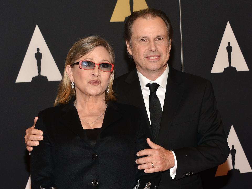 Carrie Fisher and Todd Fisher.